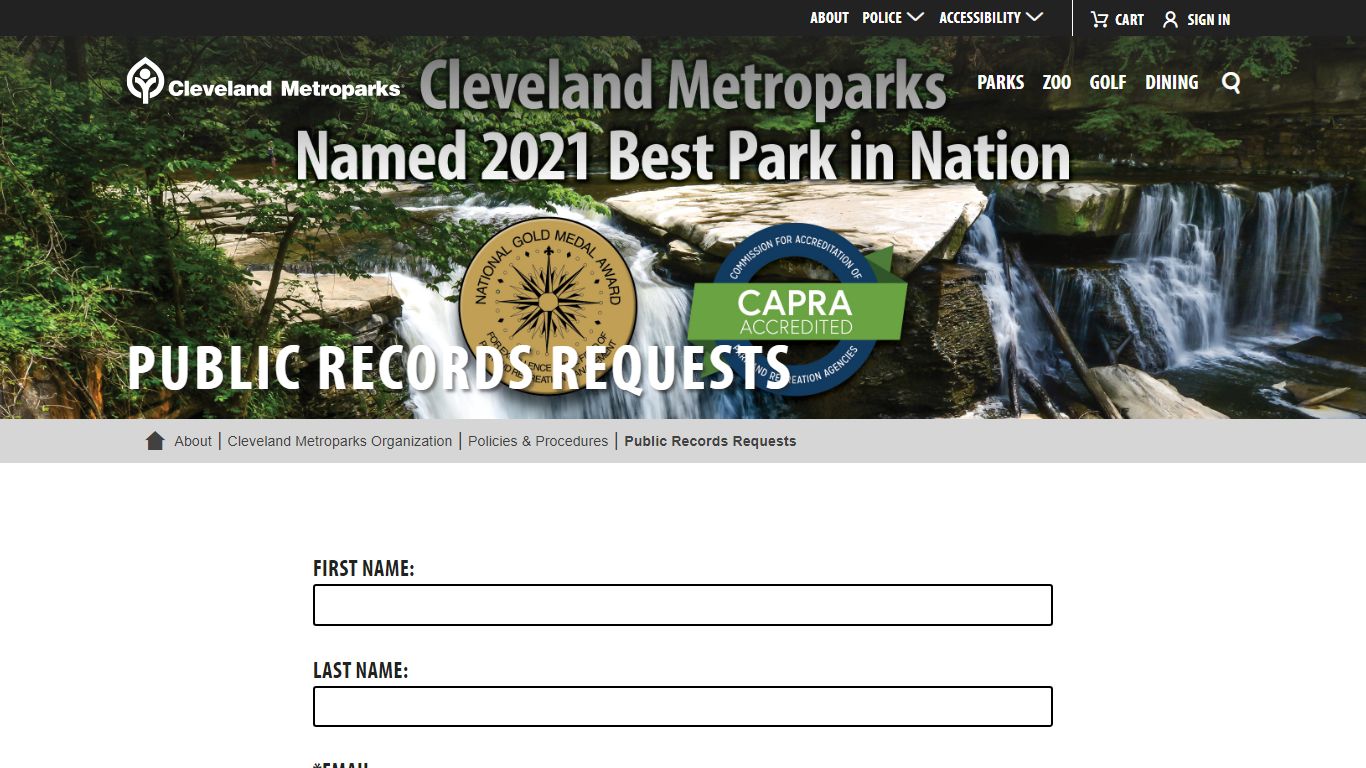 Public Records Requests | Cleveland Metroparks